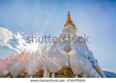 Five Buddhas at Wat phasornkaew Temple, Khao kho in Phetchabun province, Thailand