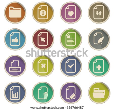 documents vector icons for user interface design