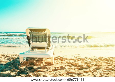 Sunbed on the beach