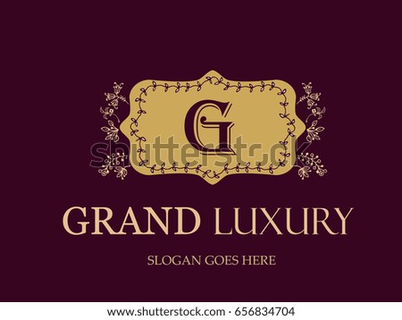 G company logo. Luxurious hotel