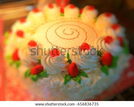 Blur picture of happy birthday cake background, blurred background
