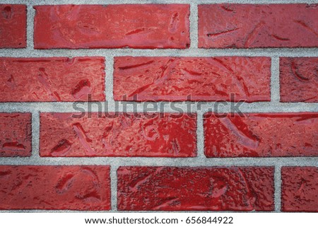 Red ceramic wall brick