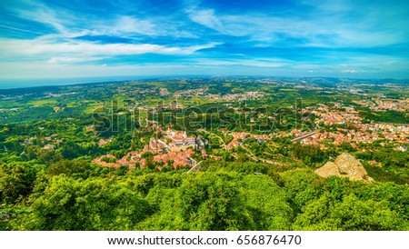 Aerial view of Sintra, Portugal
