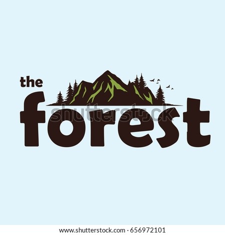 Forest Mountain Adventure Logo Template