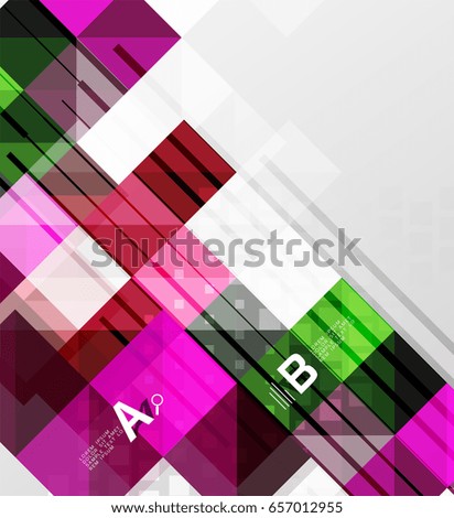 Minimalistic square shapes abstract background. Vector template background for print workflow layout, diagram, number options or web design banner