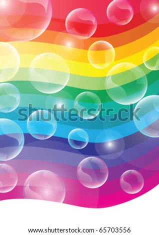 Colorful stock vector background with bubbles