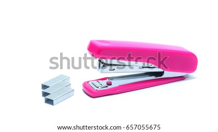 Pink stapler