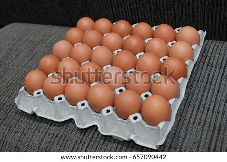 Eggs in the tray