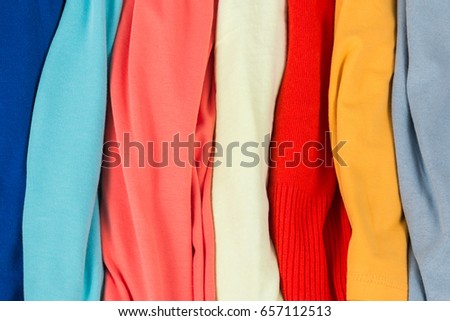 Many Colorful Fabric Cloth Textures With Patterns Background