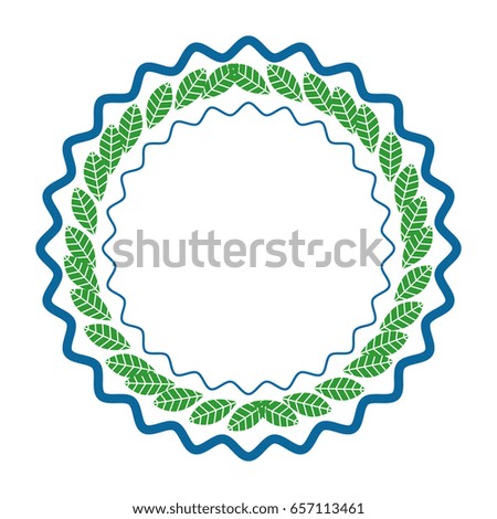 decorative frame with leaves
