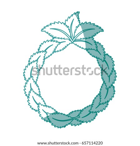 decorative frame with leaves