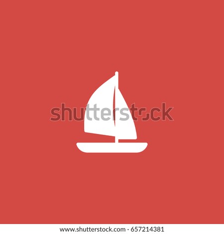 ship icon. sign design. red background