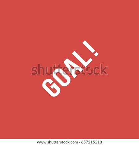 goal icon. sign design. red background