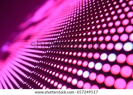 Abstract Led wall with graduated focus