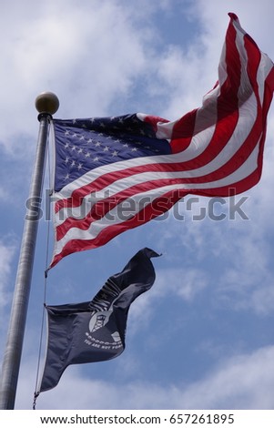 USA and POW MIA flag