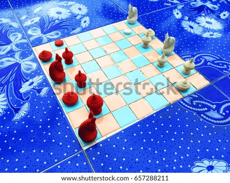 Chess on the tile Table.is game