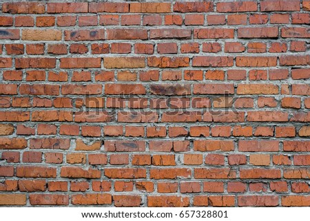 Old brickwork. The red brick wall as background or texture