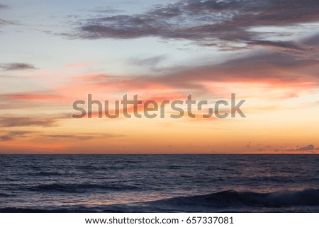 Sunset on Thaimuang beach, Thailand