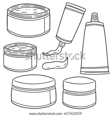 vector set of topical cosmetic and topical medicine