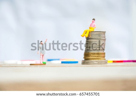 People and money business concept for background