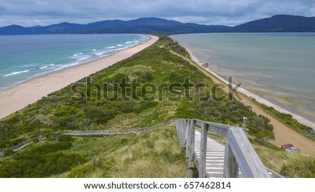View of Bruny Island from lookout