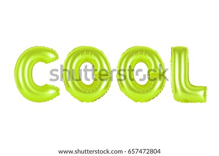 Lime alphabet balloons, cool, Lime number and letter balloon