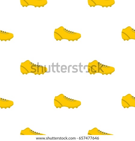 Football or soccer shoe pattern seamless background in flat style repeat vector illustration