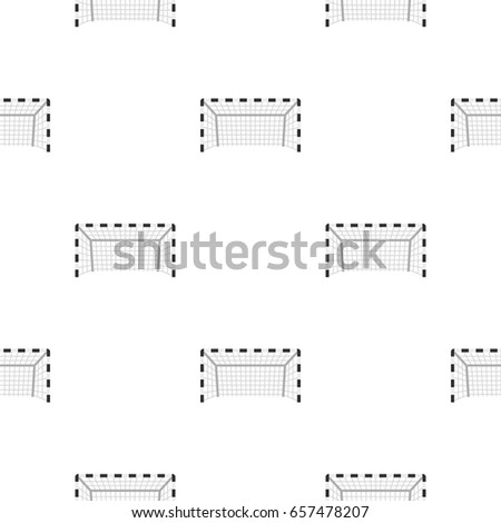 Football or soccer gate pattern seamless background in flat style repeat vector illustration