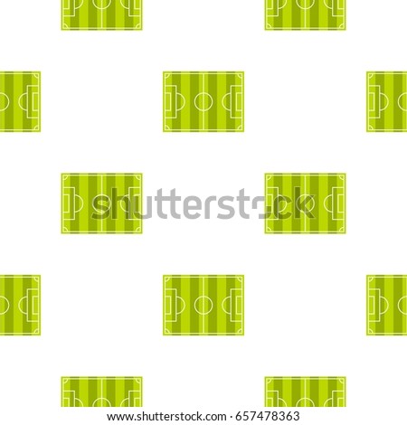 Soccer field or football grass field pattern seamless background in flat style repeat vector illustration