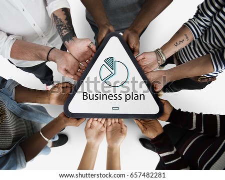 Hands hold a business concept card