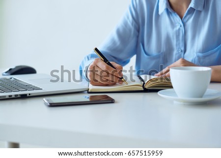 Business woman working                               