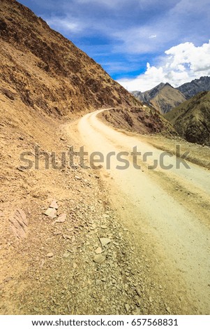 Road on rock mountain 