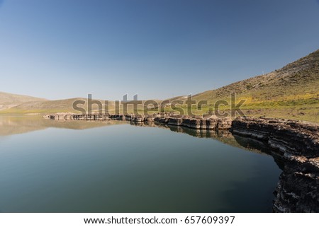  A partial view of north side of The Lake Acigol  Karapinar - Konya,TURKEY