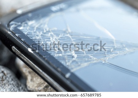 Broken Screen Of Mobile Phone