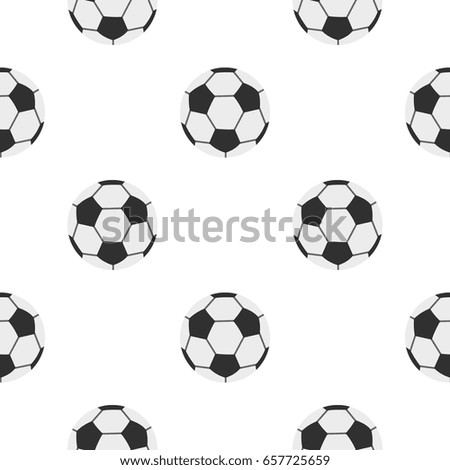 Soccer ball pattern seamless background in flat style repeat vector illustration