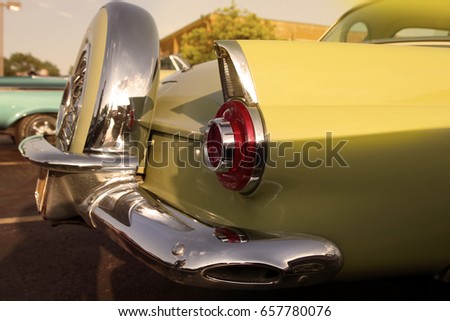 retro vintage yellow car