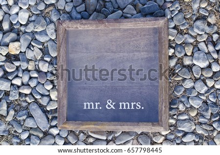 Mr and Mrs close up