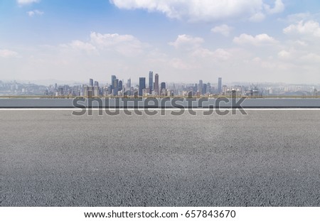 Roads, roads, and the beautiful skyline of Chongqing
