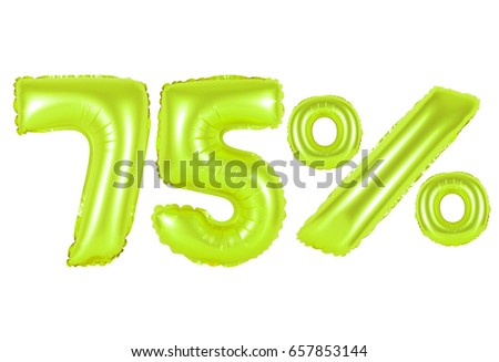 Lime alphabet balloons, 75 percent, seventy five percent off, Lime number and letter balloon