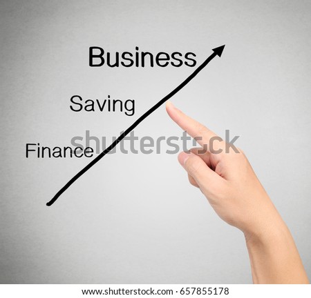 nvestment concept,businessman with financial symbols coming from hand