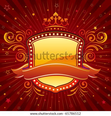 vector background of shield decorative frame
