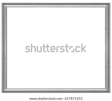 Black picture frame isolated on white background.
