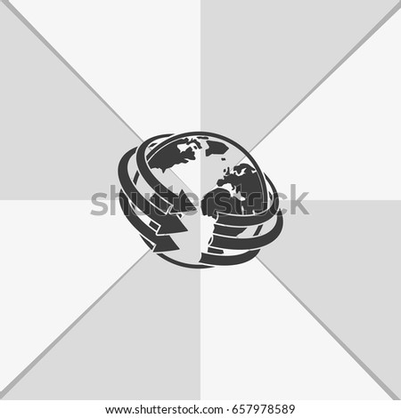 Globe icon. Global connection image.