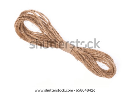 brown rope isolated on white background
