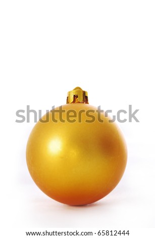 Yellow christmas ball