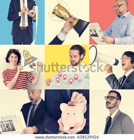 Studio People Collage Business Concept