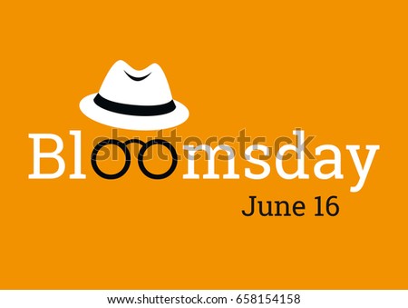 Bloomsday vector. Celebration of James Joyce. Important day