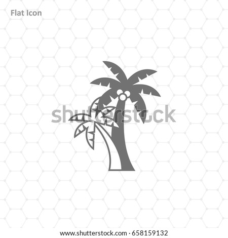 Palms icon flat, Illustration isolated vector sign symbol