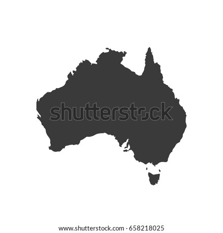 Australia map vector. / Australia map.  Royalty-Free Stock Photo #658218025