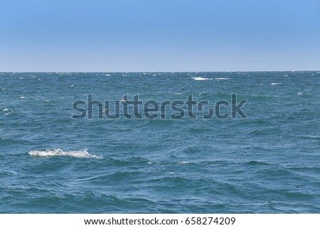 blue sea and sky background of tropical ocean summer.